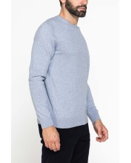 MAGLIA GIROCOLLO IN COTONE ORGANICO E LANA MERINO