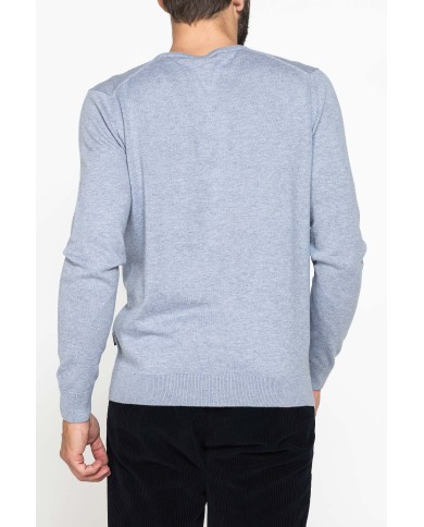 MAGLIA GIROCOLLO IN COTONE ORGANICO E LANA MERINO