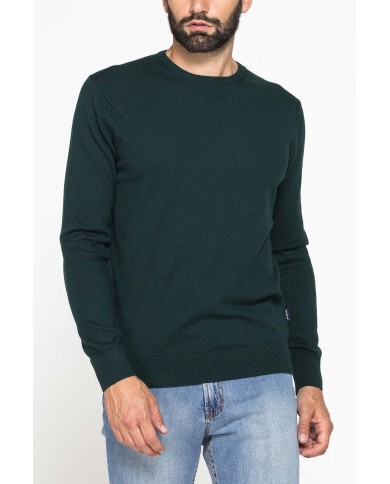 MAGLIA GIROCOLLO IN COTONE ORGANICO E LANA MERINO