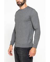 MAGLIA GIROCOLLO IN COTONE ORGANICO E LANA MERINO