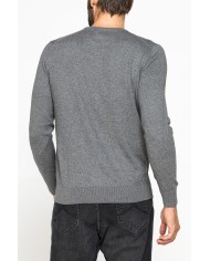 MAGLIA GIROCOLLO IN COTONE ORGANICO E LANA MERINO