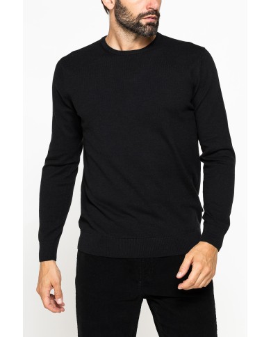 MAGLIA GIROCOLLO IN COTONE ORGANICO E LANA MERINO