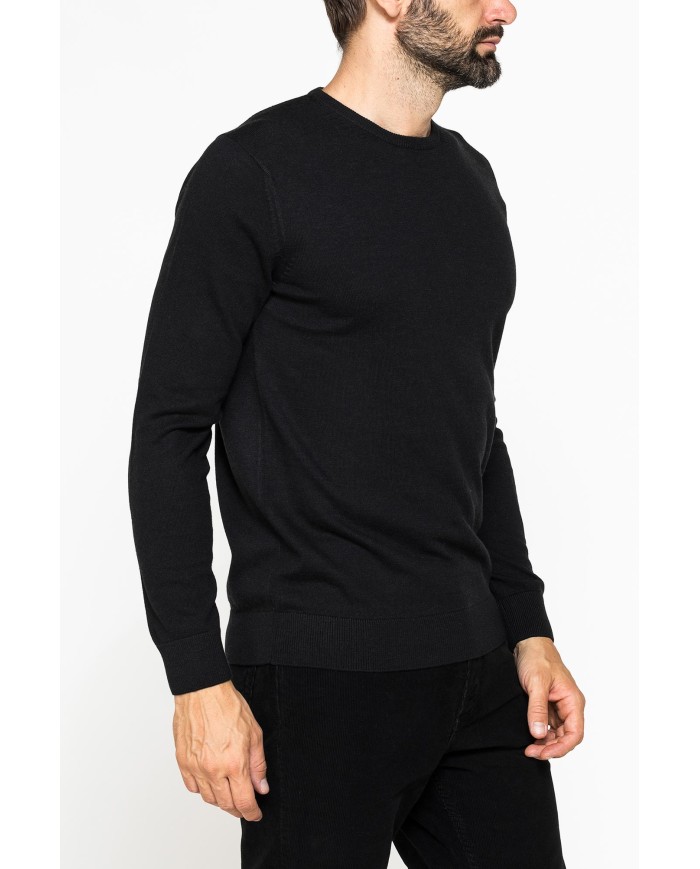 MAGLIA GIROCOLLO IN COTONE ORGANICO E LANA MERINO