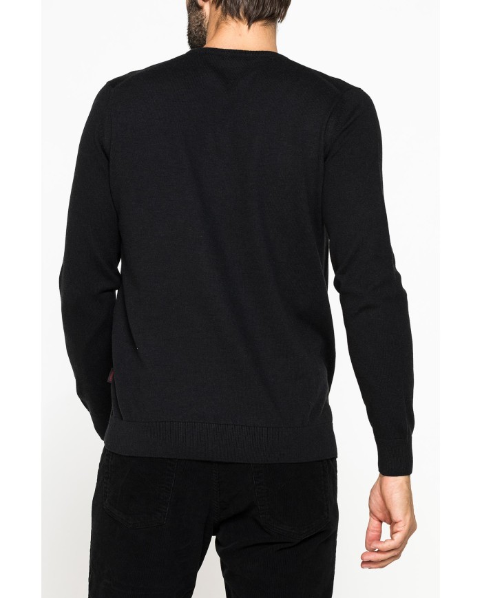 MAGLIA GIROCOLLO IN COTONE ORGANICO E LANA MERINO