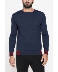 MAGLIA GIROCOLLO MISTO COTONE/CASHMERE