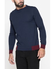 MAGLIA GIROCOLLO MISTO COTONE/CASHMERE