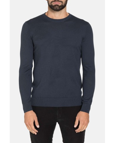 MAGLIA GIROCOLLO MISTO COTONE/CASHMERE