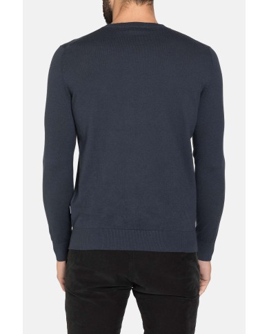 MAGLIA GIROCOLLO MISTO COTONE/CASHMERE