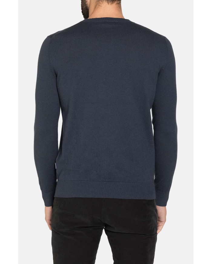 MAGLIA GIROCOLLO MISTO COTONE/CASHMERE