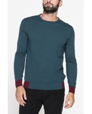 MAGLIA GIROCOLLO MISTO COTONE/CASHMERE