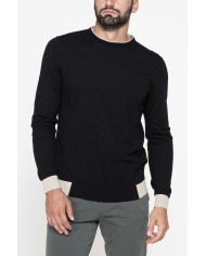 MAGLIA GIROCOLLO MISTO COTONE/CASHMERE
