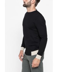 MAGLIA GIROCOLLO MISTO COTONE/CASHMERE