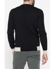 MAGLIA GIROCOLLO MISTO COTONE/CASHMERE