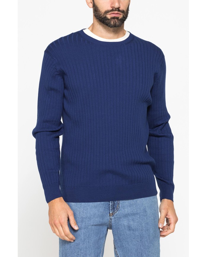 MAGLIA GIROCOLLO CON LAVORAZIONE A COSTE