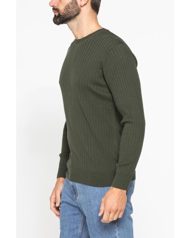 MAGLIA GIROCOLLO CON LAVORAZIONE A COSTE