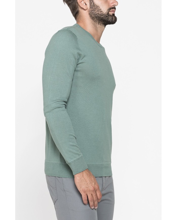 MAGLIA GIROCOLLO IN COTONE  ORGANICO