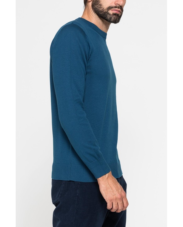MAGLIONE GIROCOLLO IN PREGIATO CALDO COTONE