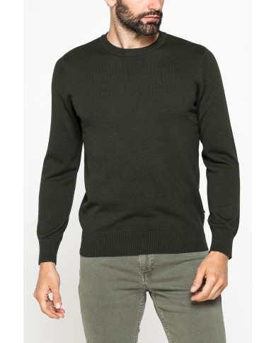 MAGLIONE GIROCOLLO IN PREGIATO CALDO COTONE