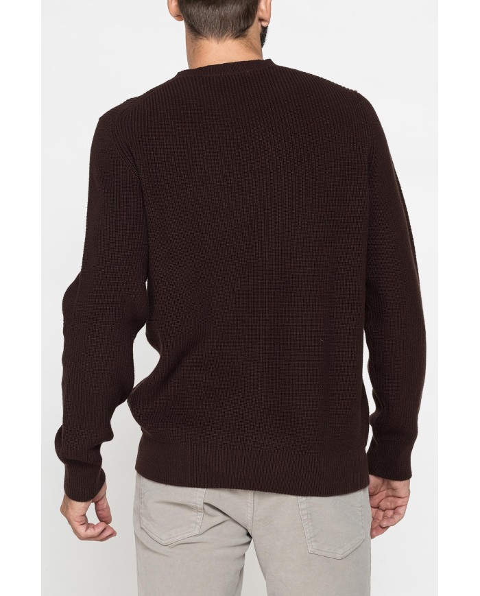 MAGLIONE A COSTA INGLESE IN PREGIATO CALDO COTONE