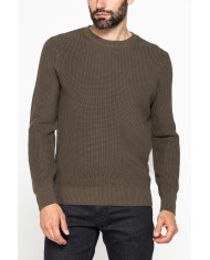 MAGLIONE A COSTA INGLESE IN PREGIATO CALDO COTONE