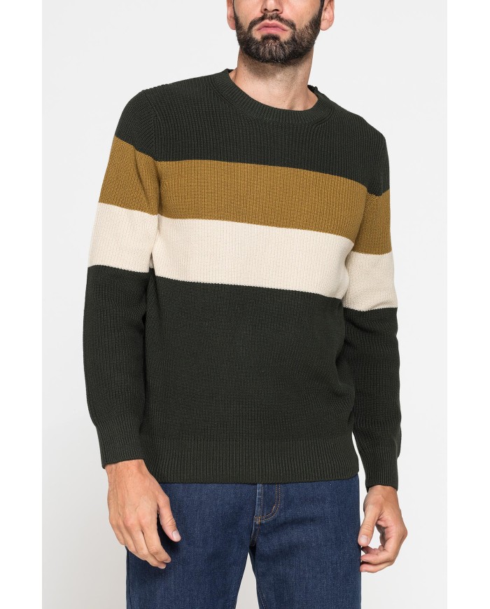 MAGLIONE A COSTA INGLESE IN PREGIATO CALDO COTONE