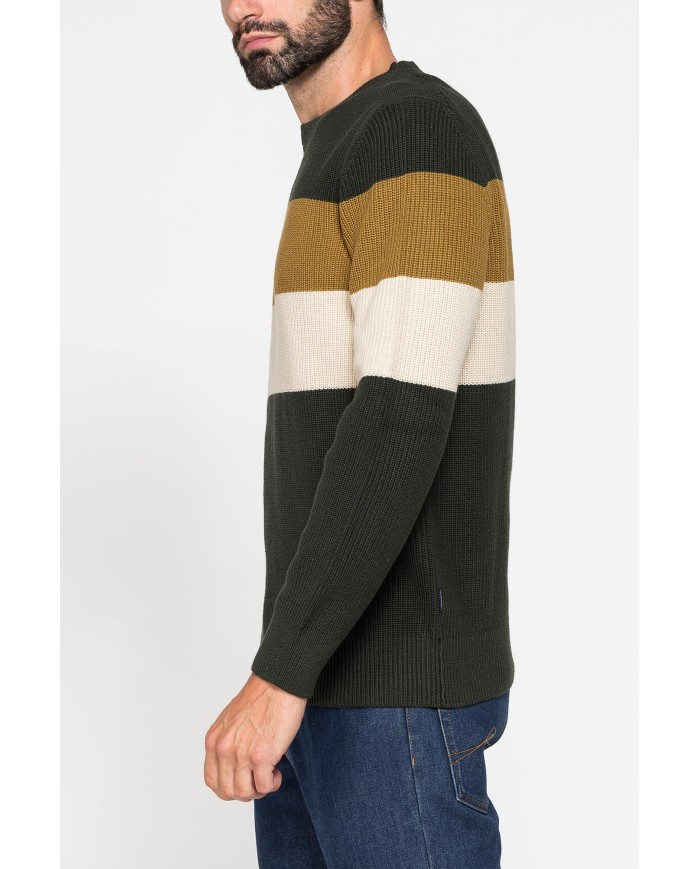 MAGLIONE A COSTA INGLESE IN PREGIATO CALDO COTONE