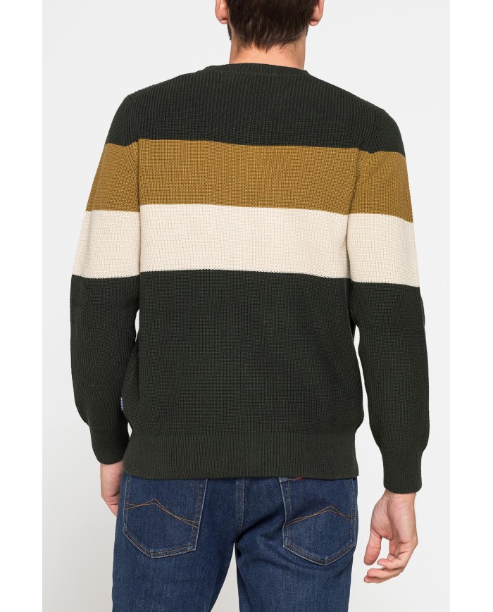 MAGLIONE A COSTA INGLESE IN PREGIATO CALDO COTONE