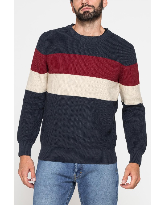 MAGLIONE A COSTA INGLESE IN PREGIATO CALDO COTONE