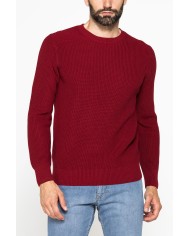 MAGLIONE A COSTA INGLESE IN PREGIATO CALDO COTONE
