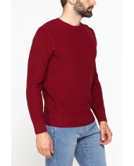 MAGLIONE A COSTA INGLESE IN PREGIATO CALDO COTONE