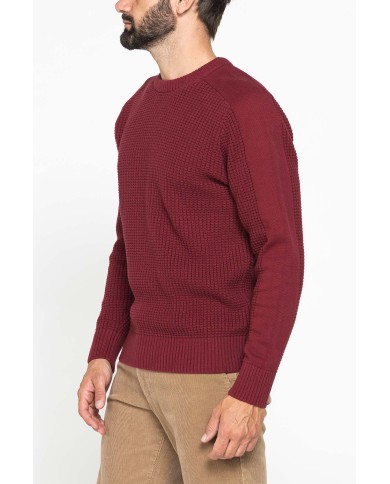 MAGLIONE A COSTA INGLESE IN PREGIATO CALDO COTONE
