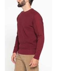 MAGLIONE A COSTA INGLESE IN PREGIATO CALDO COTONE