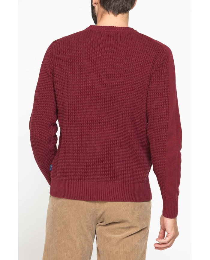 MAGLIONE A COSTA INGLESE IN PREGIATO CALDO COTONE