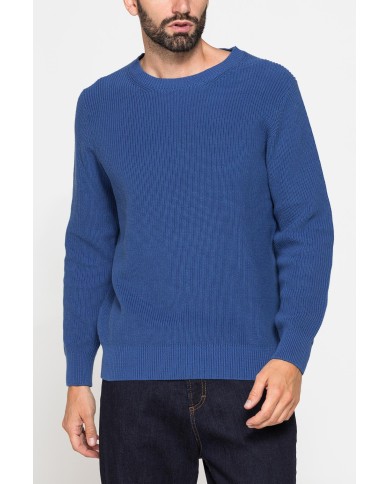 MAGLIONE A COSTA INGLESE IN PREGIATO CALDO COTONE