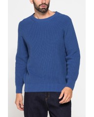 MAGLIONE A COSTA INGLESE IN PREGIATO CALDO COTONE