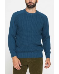 MAGLIONE A COSTA INGLESE IN PREGIATO CALDO COTONE