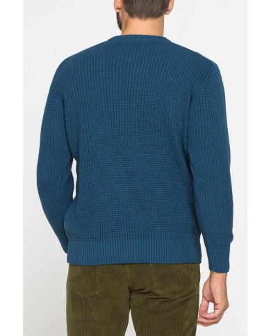 MAGLIONE A COSTA INGLESE IN PREGIATO CALDO COTONE