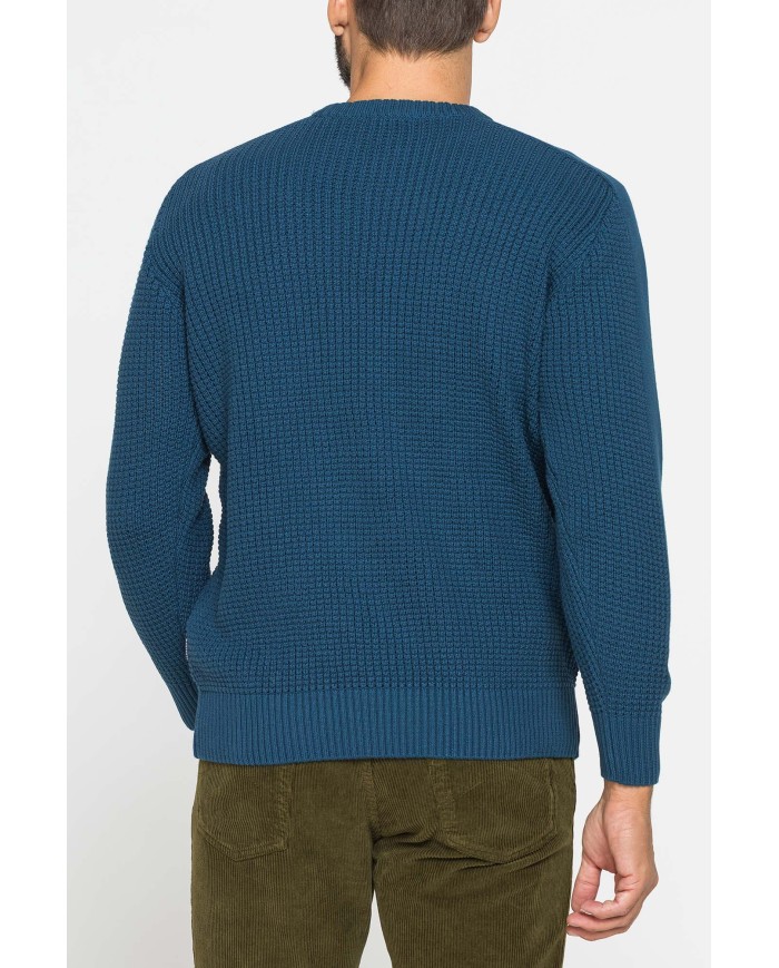 MAGLIONE A COSTA INGLESE IN PREGIATO CALDO COTONE