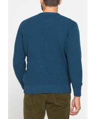 MAGLIONE A COSTA INGLESE IN PREGIATO CALDO COTONE