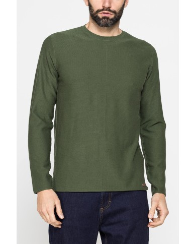 MAGLIA GIROCOLLO A TAGLIO VIVO E FONDO DRITTO