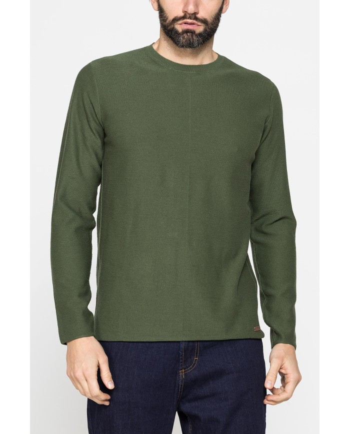 MAGLIA GIROCOLLO A TAGLIO VIVO E FONDO DRITTO