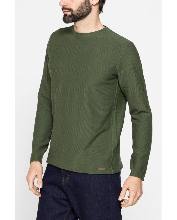 MAGLIA GIROCOLLO A TAGLIO VIVO E FONDO DRITTO