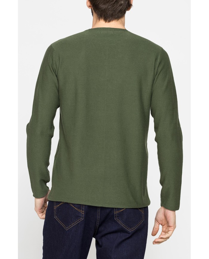 MAGLIA GIROCOLLO A TAGLIO VIVO E FONDO DRITTO