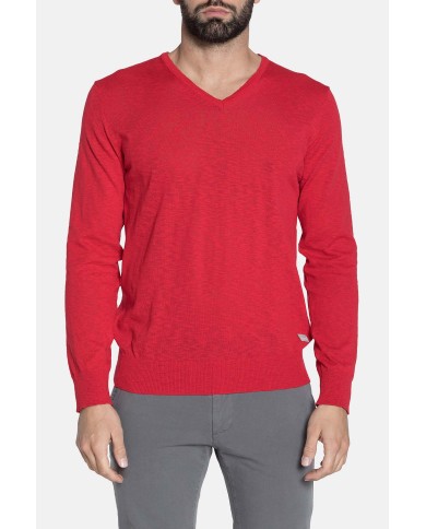 MAGLIA SCOLLO A "V" IN COTONE