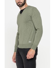 MAGLIA SCOLLO A "V" IN COTONE