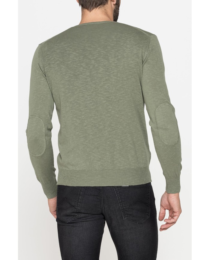 MAGLIA SCOLLO A "V" IN COTONE