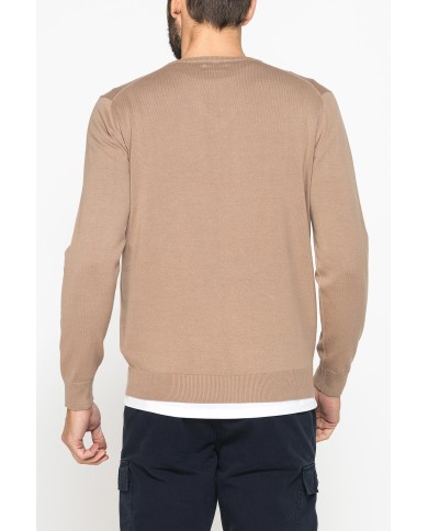 MAGLIA SCOLLO A V IN COTONE  ORGANICO