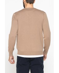 MAGLIA SCOLLO A V IN COTONE  ORGANICO