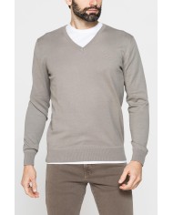 MAGLIA SCOLLO A V IN COTONE  ORGANICO