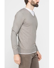 MAGLIA SCOLLO A V IN COTONE  ORGANICO